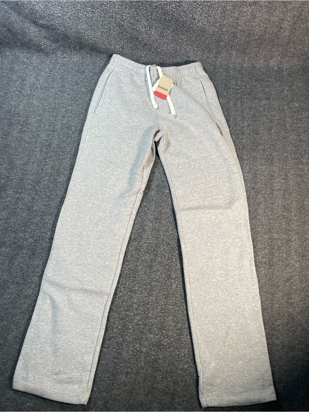 Reebok Men's Grey Jogger Pants XS Activewear Gym AB0169 Drawstring Training Gray